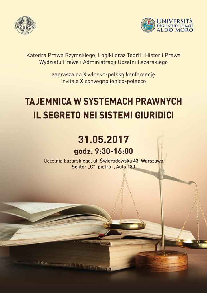 plakat_Tajemnica w systemach prawnych